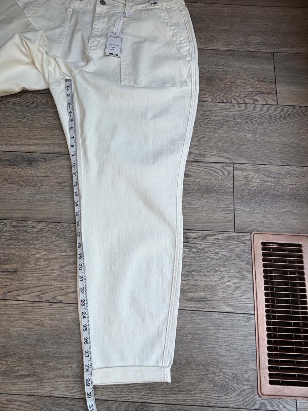 NWT Judy Blue High Rise Drawstring Jogger Jeans White Ecru Sz 20W - Picture 11 of 15